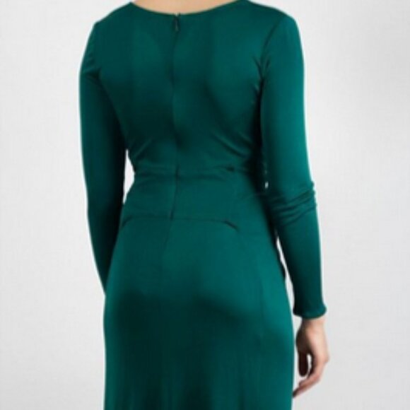 NEW Issa London plunge 100% SILK teal dress Size 8 cocktail/holiday party, flowy - Picture 2 of 10